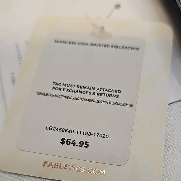 Fabletics Blue Workout Leggings Womens Xsmall NWT - Picture 6 of 6
